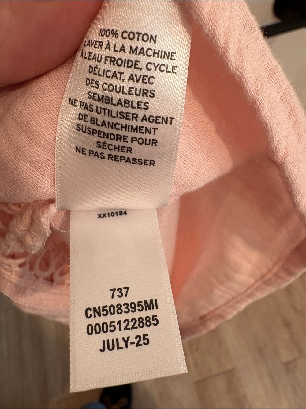 NWT Blush Pink Maxi Dress Puff Sleeve Boho Cottagecore Peasant Crochet Tie Waist - Picture 10 of 14